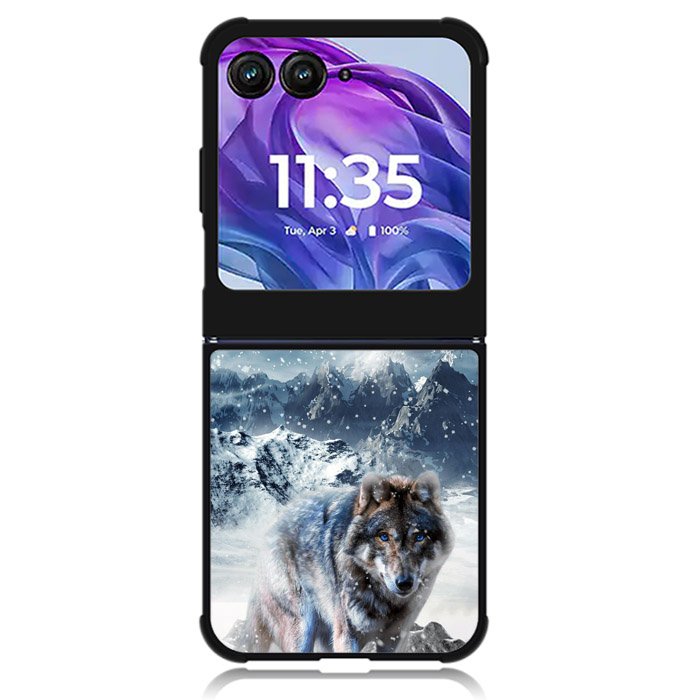 White Wolf Motorola Moto Razr 2024 , Moto Razr 50 Case