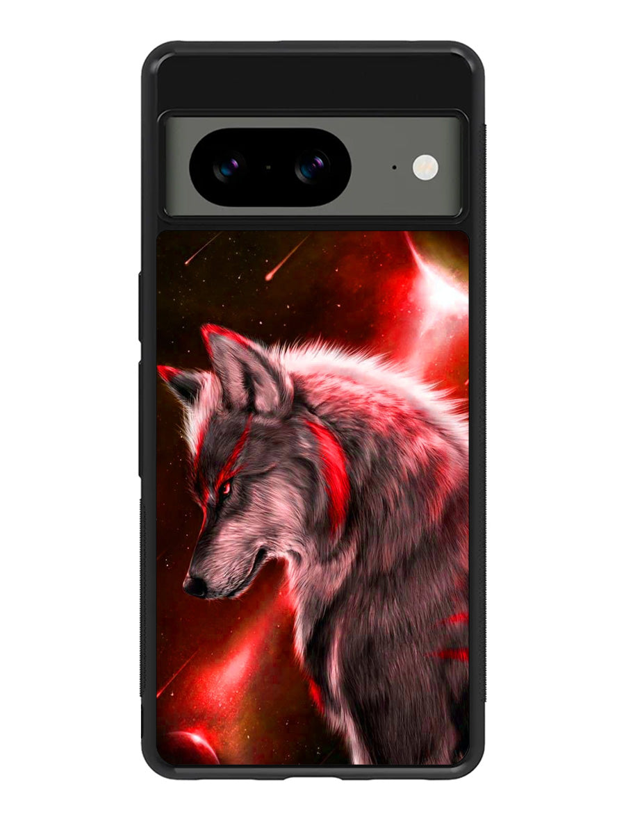 Cool Wolf Red Google Pixel 8a Case