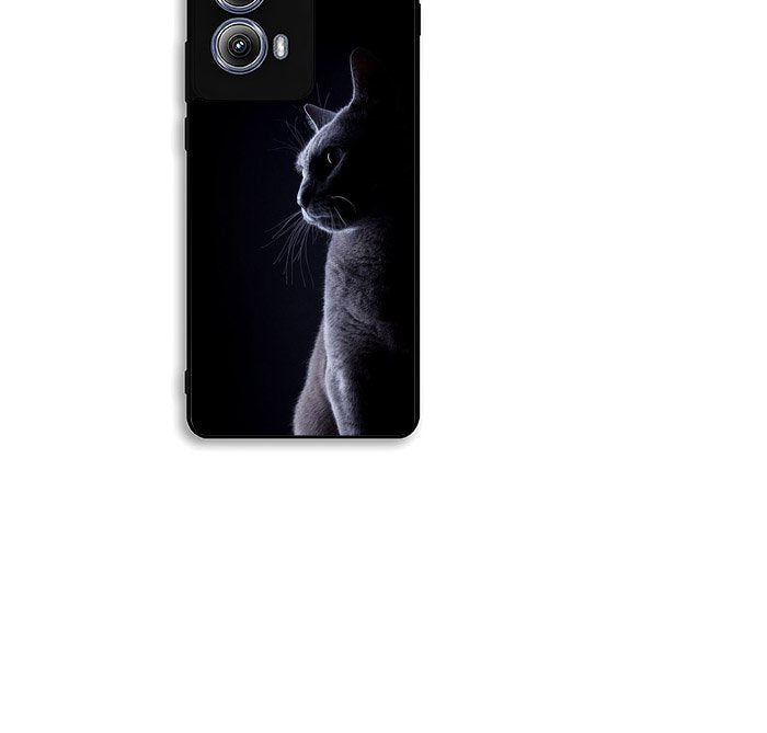 Cat Black White Motorola Moto Edge 2024 Case FE2164