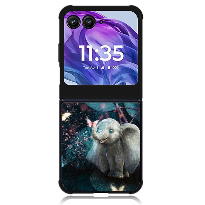 Butterfly Elephant Light F Motorola Moto Razr 2024 , Moto Razr 50 Case