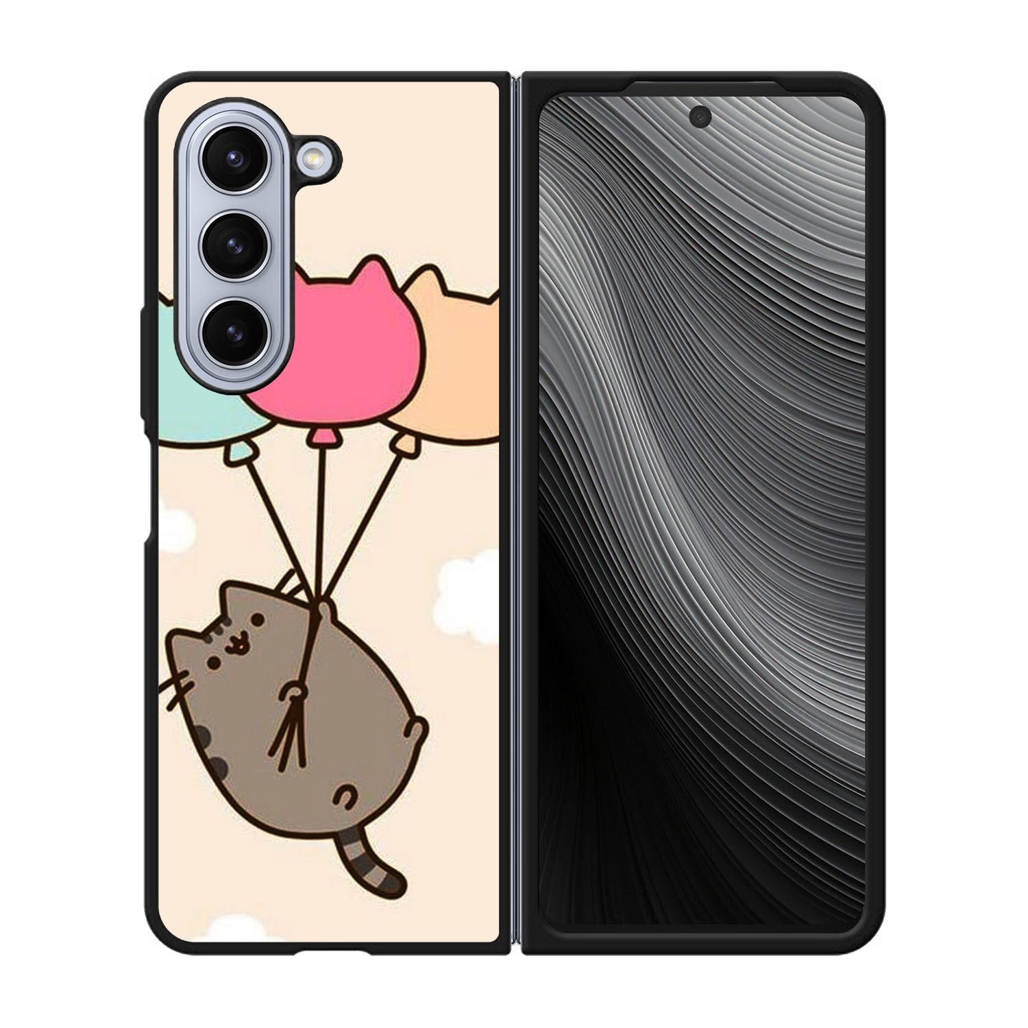 Pusheen the cat Happy Vibes Case Samsung Galaxy z Fold 5 5G BC0118