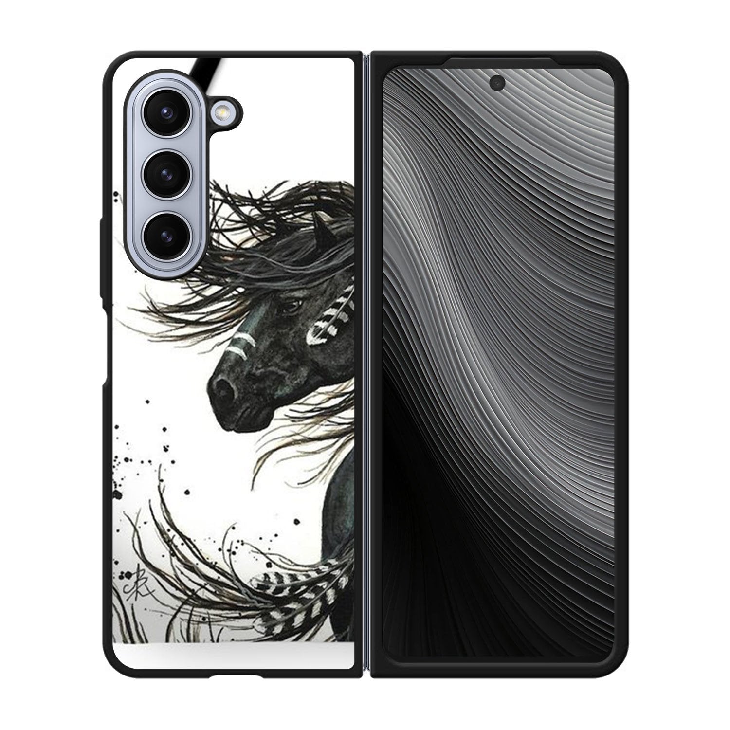 Majestic Mustang Horse Bag Case Samsung Galaxy z Fold 5 5G BC0117