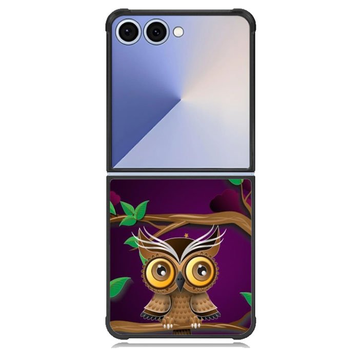 The Owl Purple Midnight Samsung Galaxy Z Flip 7 Case BC0098