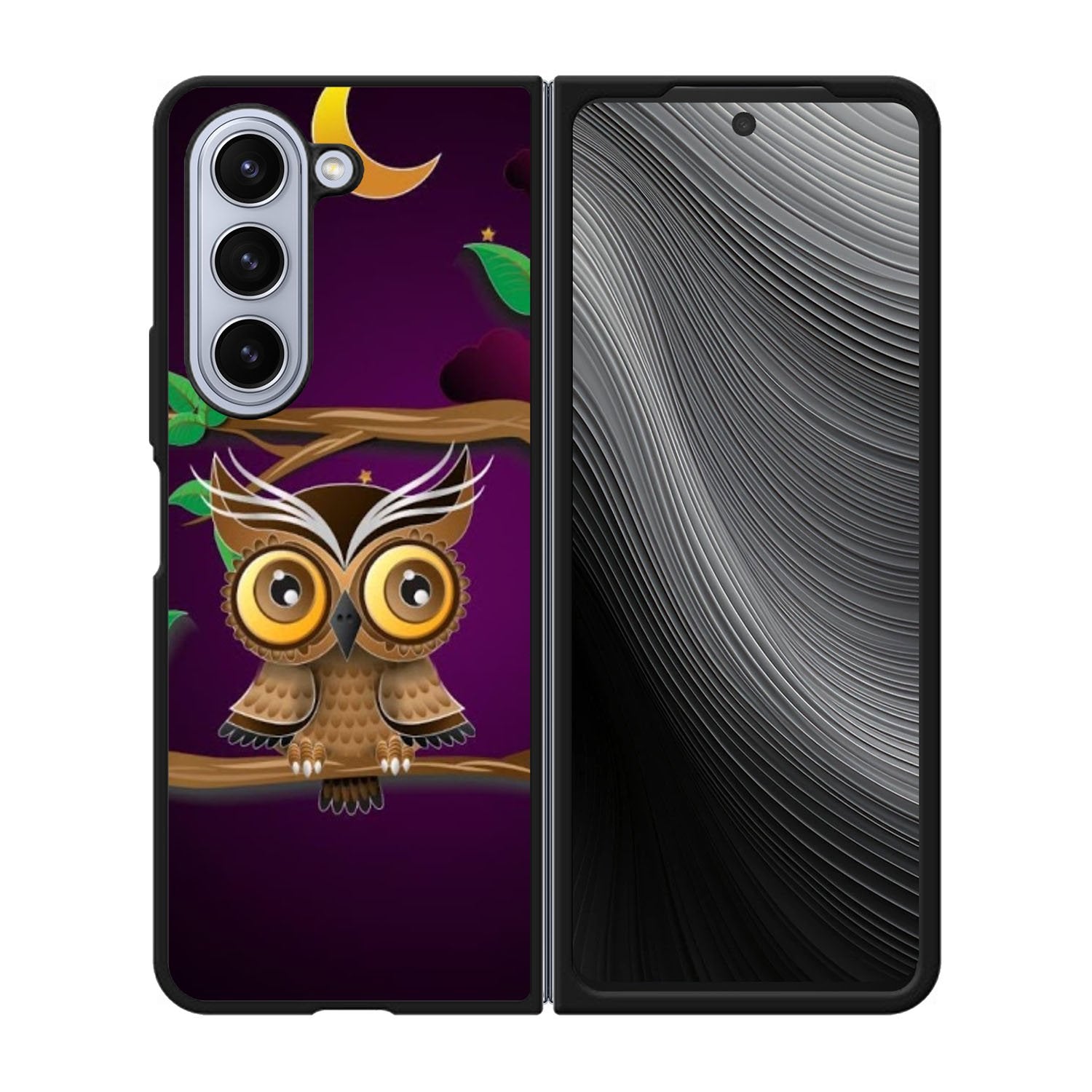 The Owl Purple Midnight Case Samsung Galaxy z Fold 5 5G BC0098