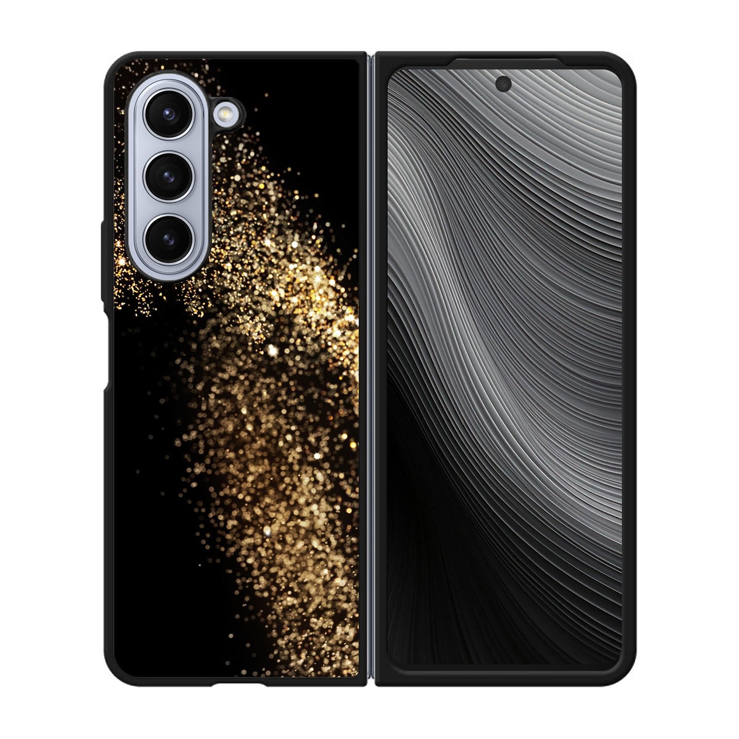 Black Sparkle Case Samsung Galaxy z Fold 5 5G BC0094