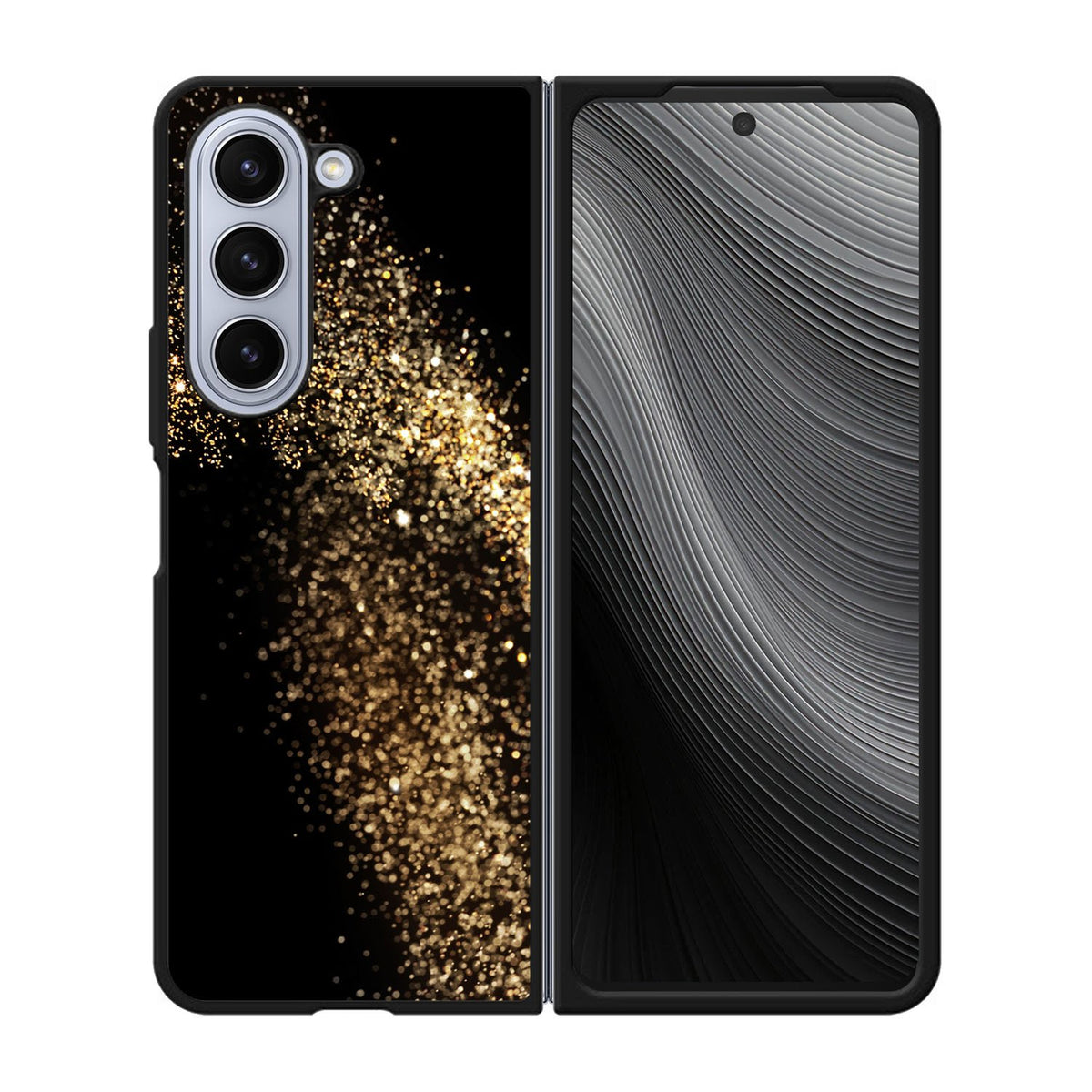 Black Sparkle Case Samsung Galaxy z Fold 5 5G BC0094