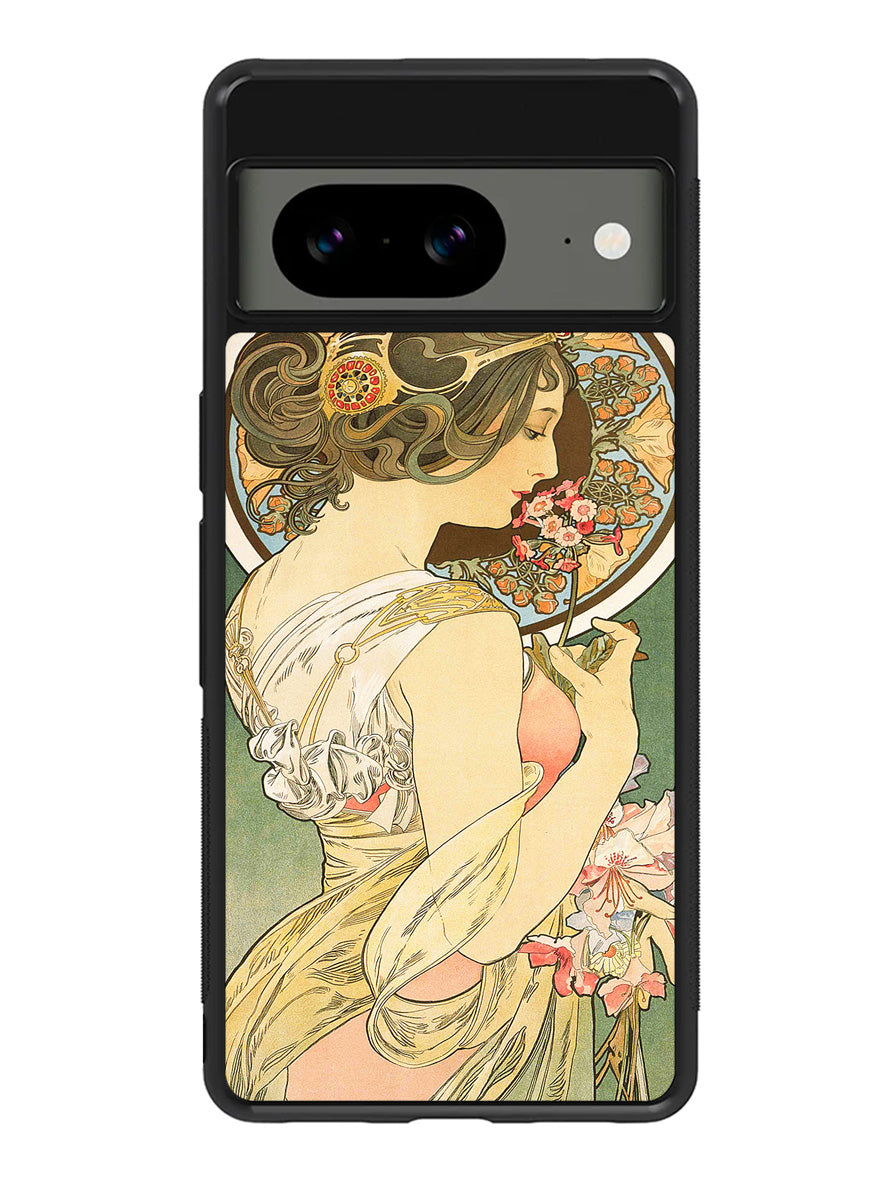 Alphonse Mucha Primrose Art Nouveau Google Pixel 8a Case