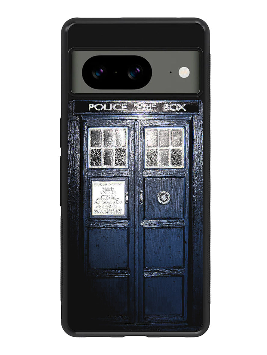 Dark Blue Tardis Doctor Who Toy Google Pixel 8a Case