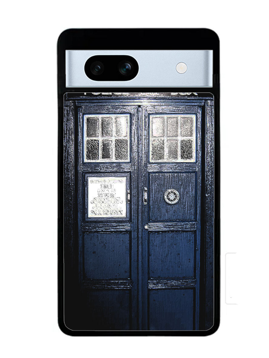 Dark Blue Tardis Doctor Who Toy Google Pixel 7A Case