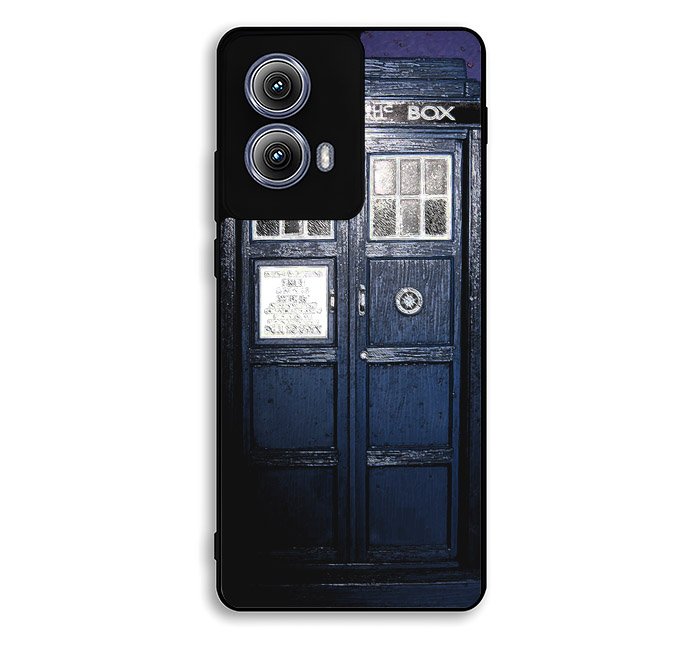 Dark Blue Tardis Doctor Who Toy Motorola Moto Edge 2024 Case FE3799