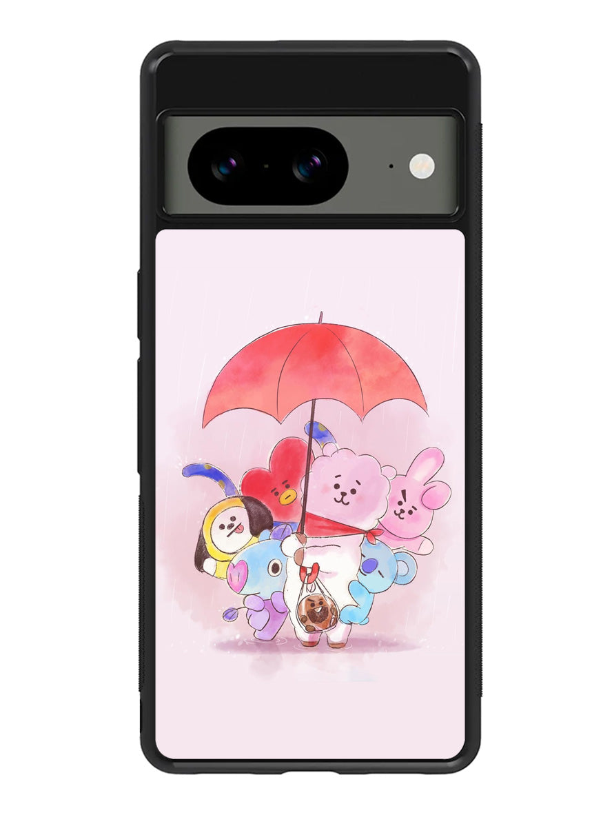 BT21 RJ Shooky Mang Koya Google Pixel 8a Case