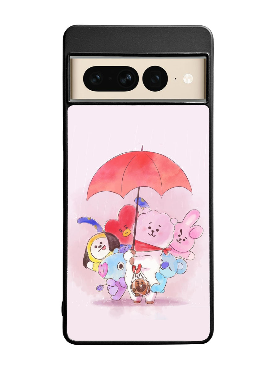 BT21 RJ Shooky Mang Koya Google Pixel 7 Pro Case
