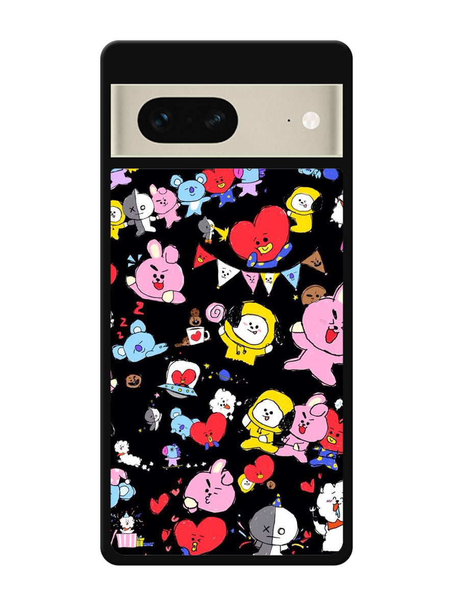 BT21 in Planet Py Google Pixel 7 Case