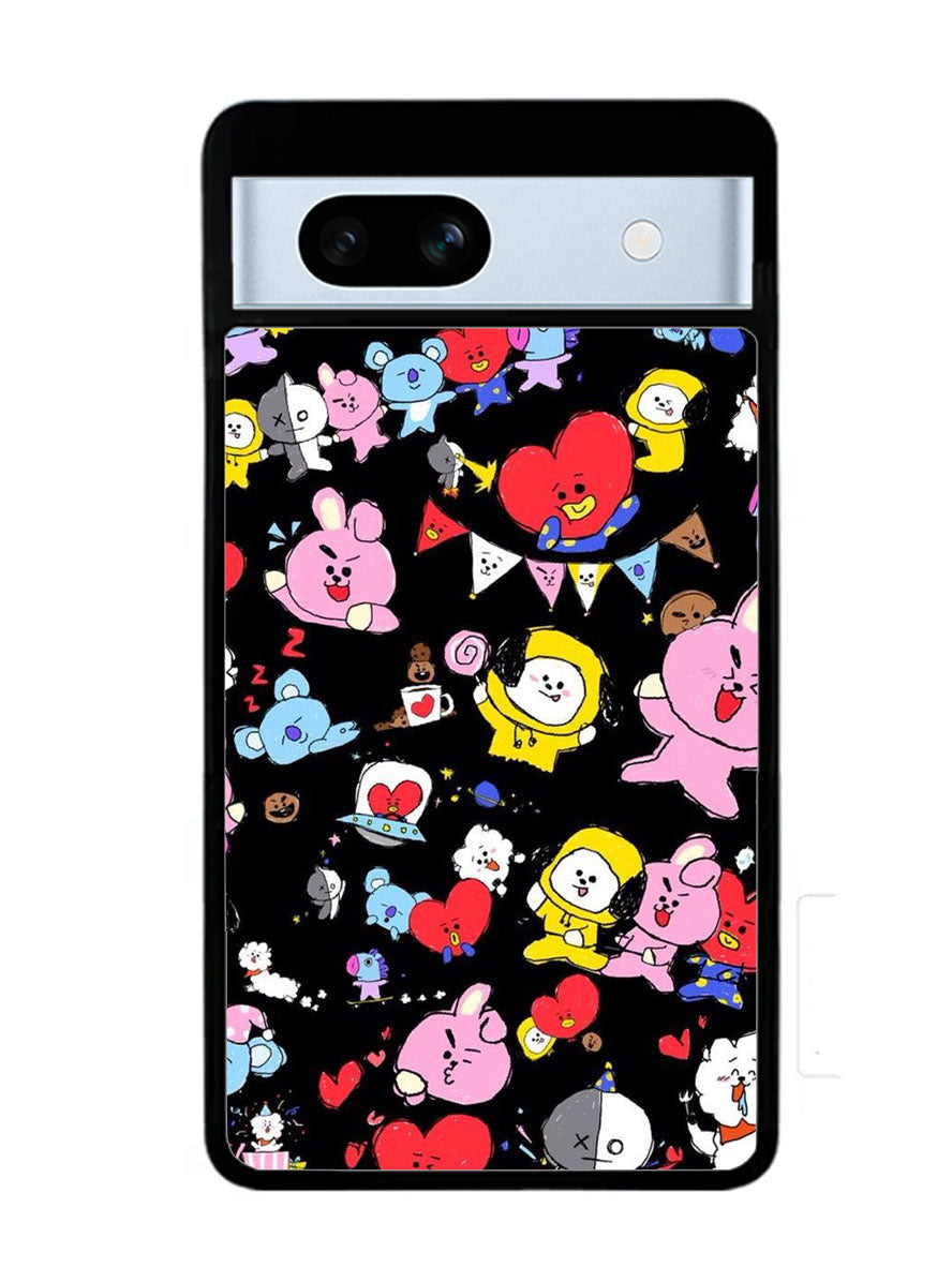 BT21 in Planet Py Google Pixel 7A Case