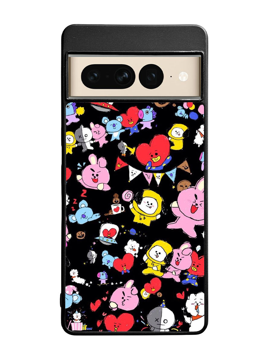 BT21 in Planet Py Google Pixel 7 Pro Case