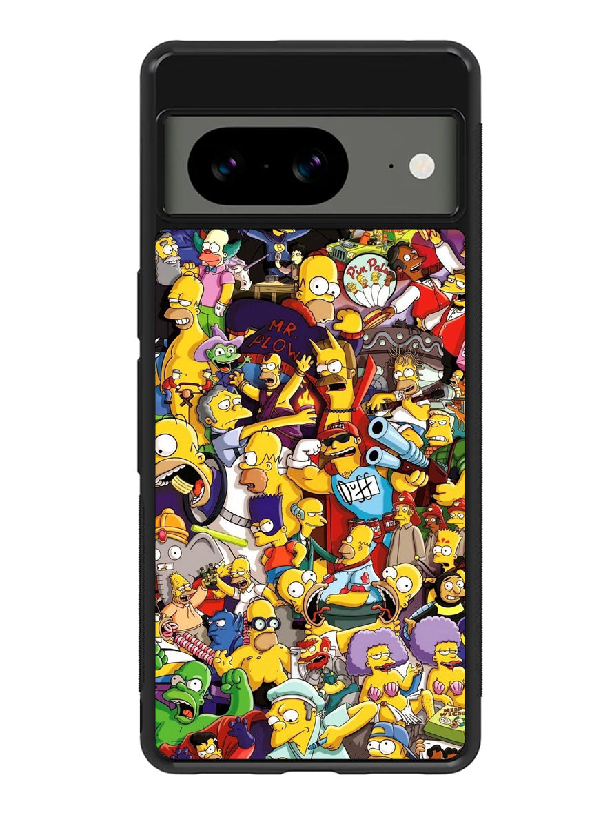 Simpsons All Characters Google Pixel 8a Case