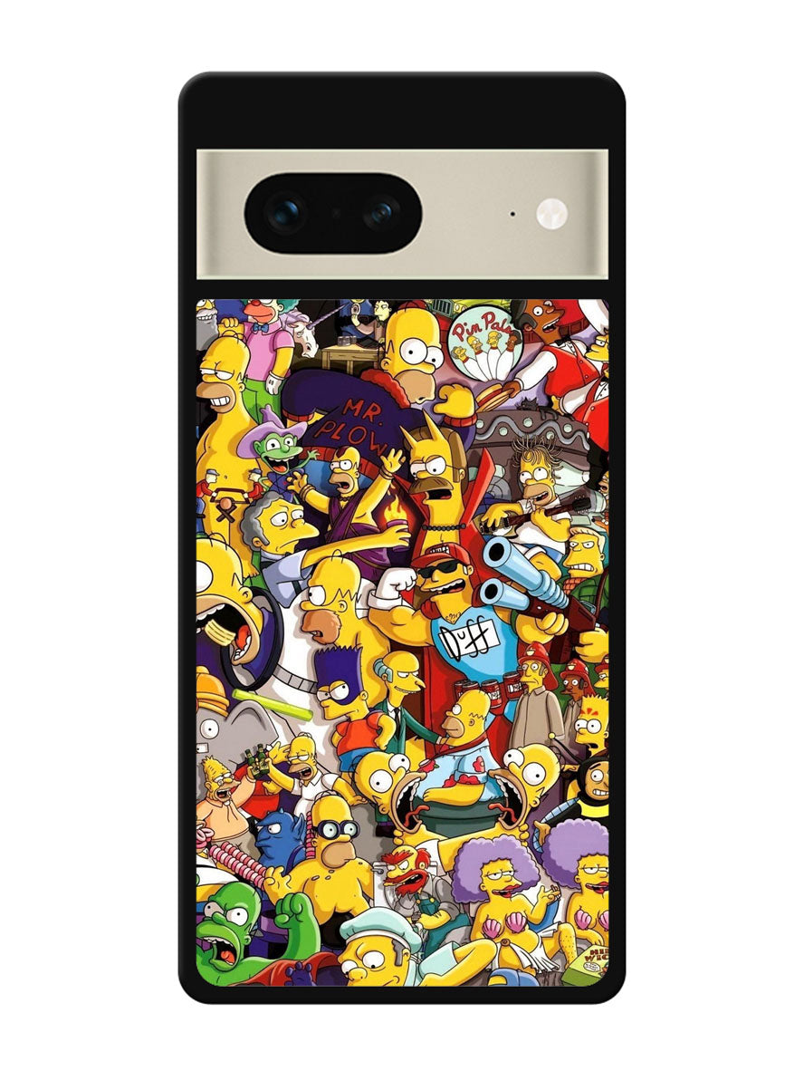 Simpsons All Characters Google Pixel 7 Case