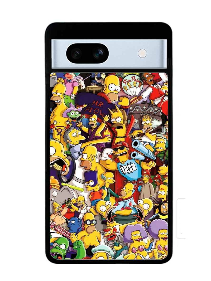 Simpsons All Characters Google Pixel 7A Case
