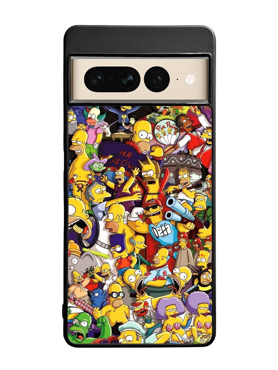 Simpsons All Characters Google Pixel 7 Pro Case