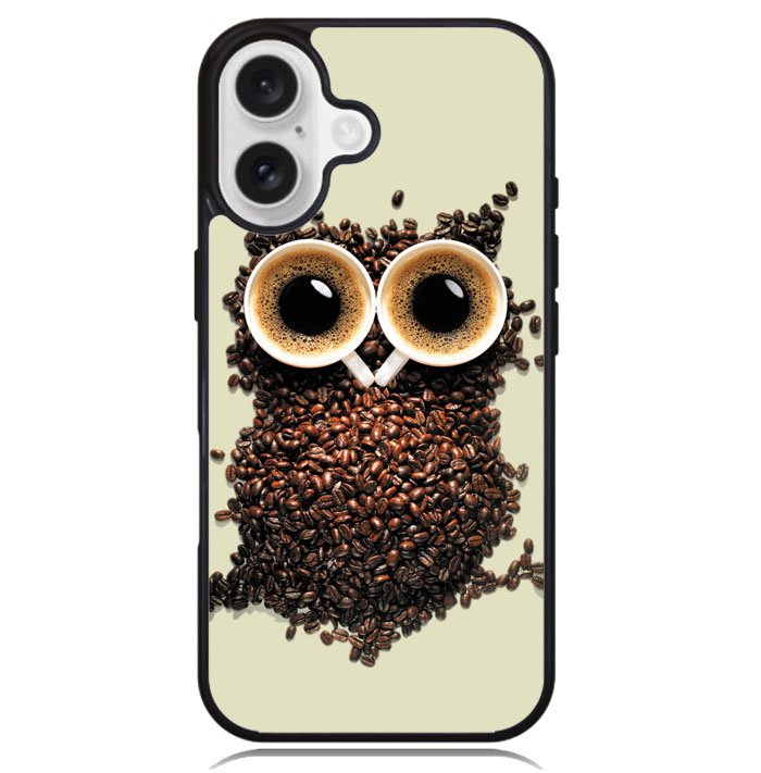 Coffee owl iPhone 16 Plus Case