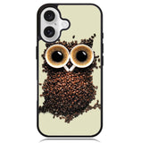 Coffee owl iPhone 16 Plus Case