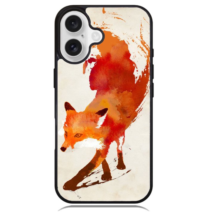 Watercolor art orange red fox animal Case iPhone 16 BC1052