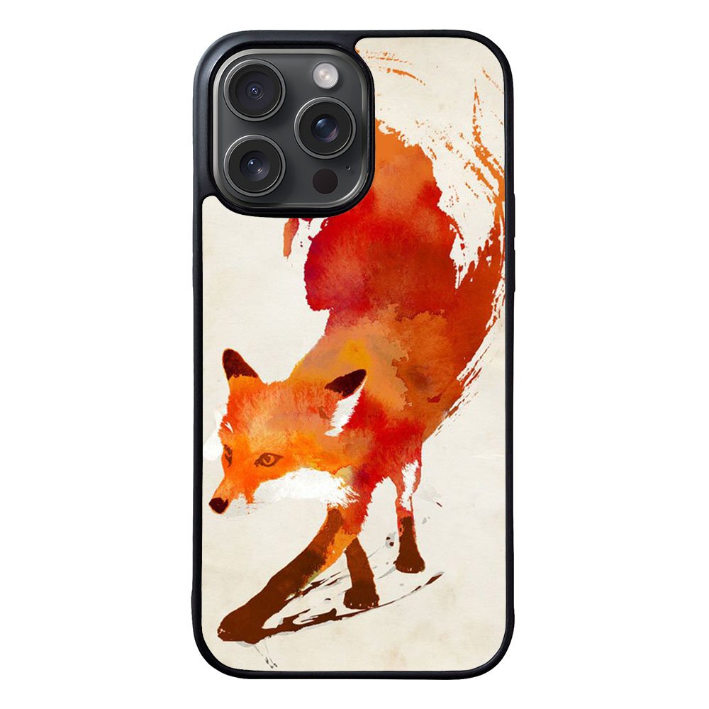 Watercolor art orange red fox animal Case iPhone 15 Pro Max BC1052