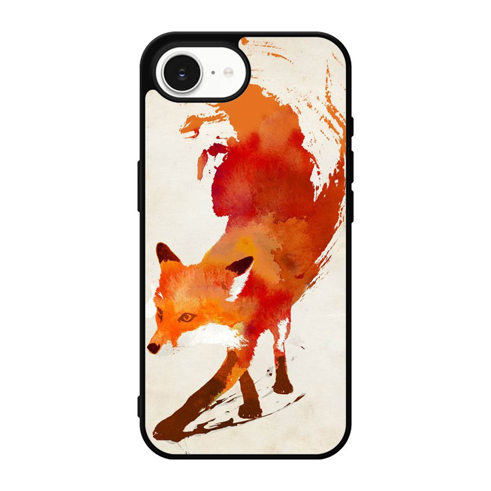 Watercolor art orange red fox animal iPhone 17e Case BC1052