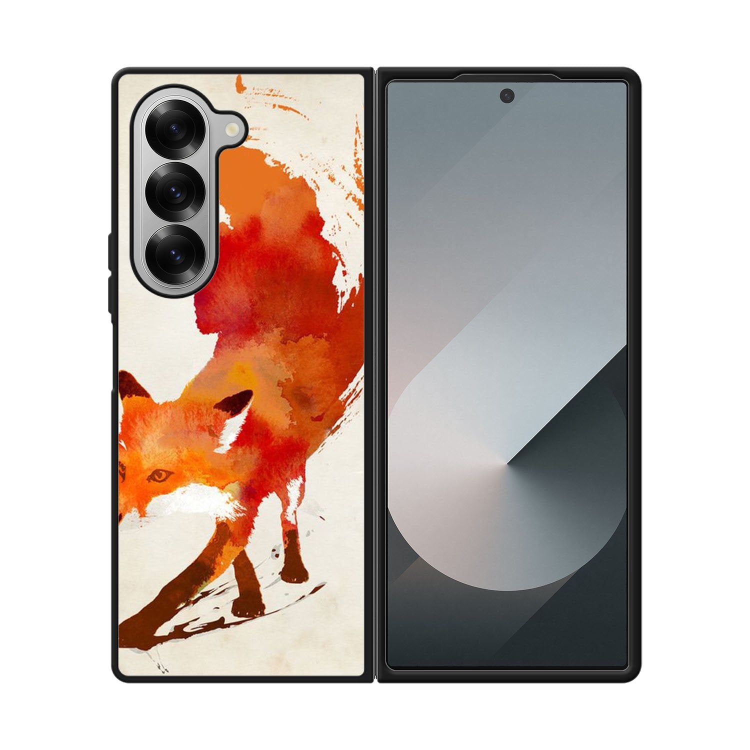 Watercolor art orange red fox animal Case Samsung Galaxy Z Fold 6 5G BC1052