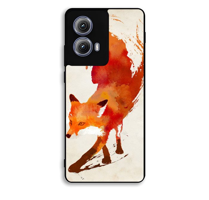 Watercolor art orange red fox animal Motorola Moto Edge 2024 Case FE1064