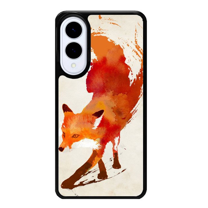 Watercolor art orange red fox animal Samsung Galaxy S25 Edge Case BC1052
