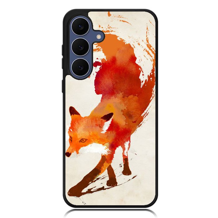 Watercolor art orange red fox animal Samsung Galaxy S25 FE Case BC1052