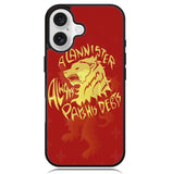 House Lannisters Sigil Red Lion Z0711 iPhone 16 Plus Case