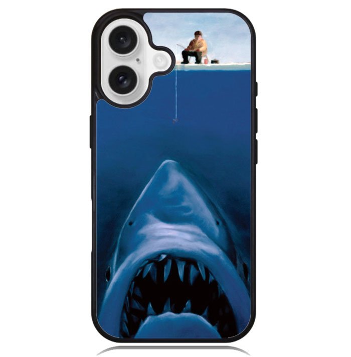 Funny Fishing Shark iPhone 16 Plus Case