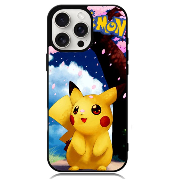 Awesome Sakura Sweet Pikachu Pokemon Case iPhone 16 Pro BC1076