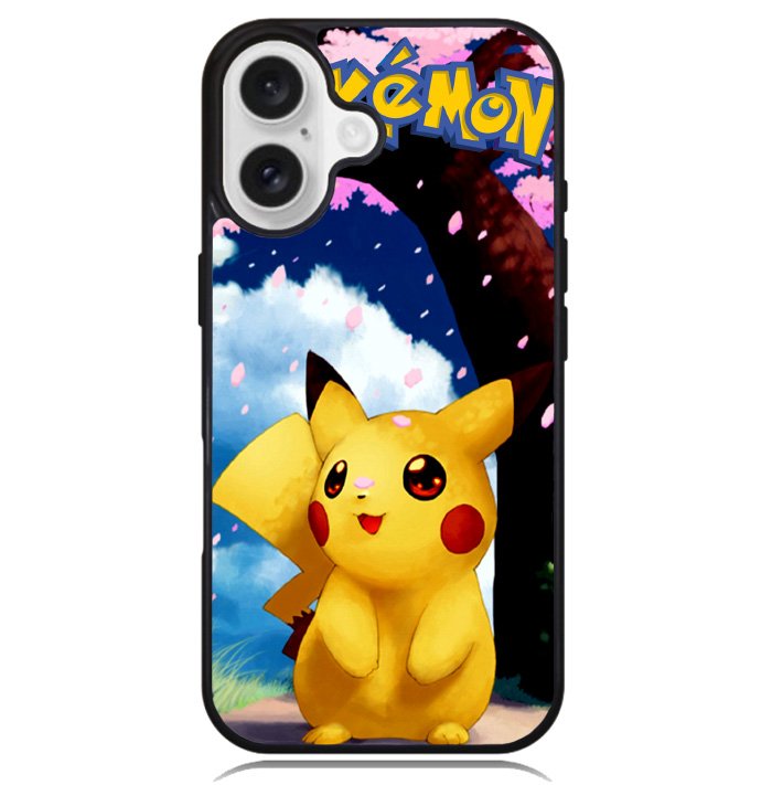 Awesome Sakura Sweet Pikachu Pokemon Case iPhone 16 BC1076