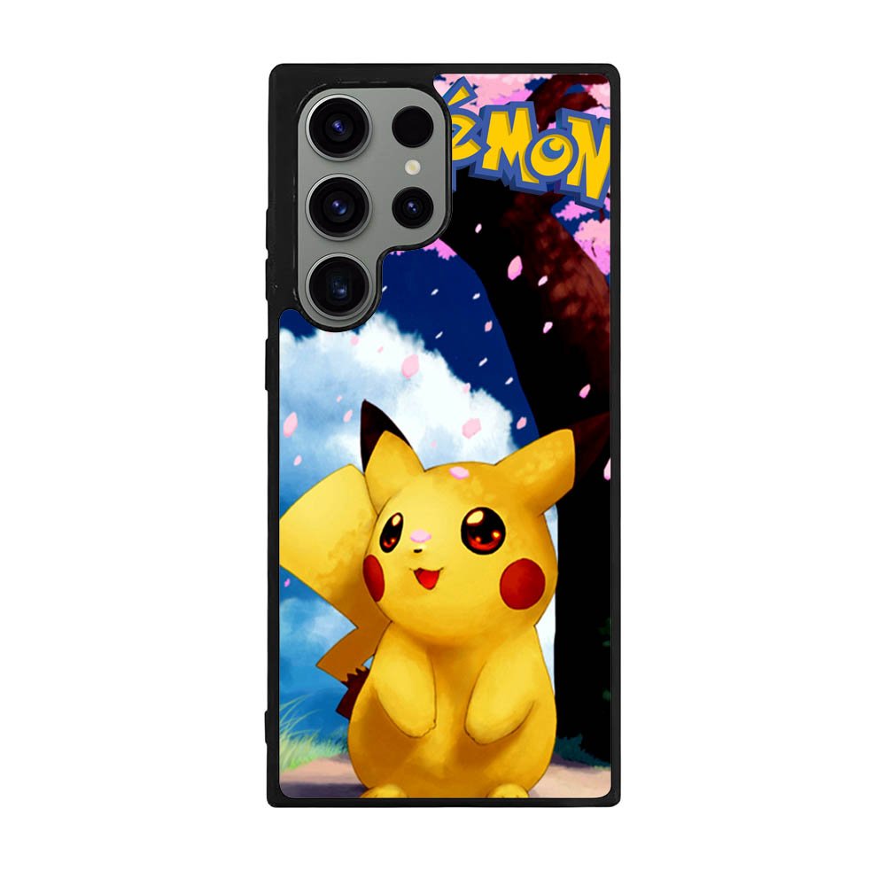 Awesome Sakura Sweet Pikachu Pokemon Case Samsung Galaxy S24 Ultra 5G BC1076