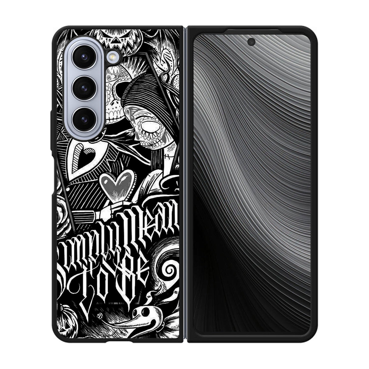 Jack And Sally Muertitos The Nightmare Before Christmas Case Samsung Galaxy z Fold 5 5G BC1078