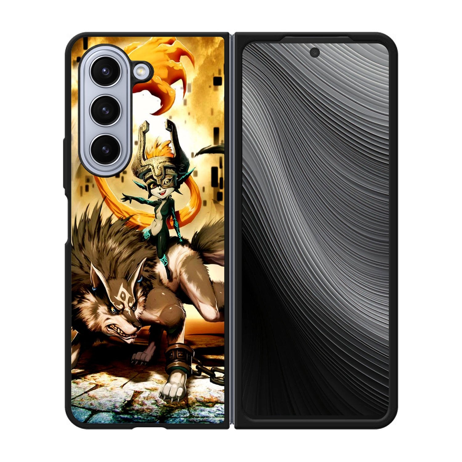 Zelda and wolf twilight princess Case Samsung Galaxy z Fold 5 5G BC1111