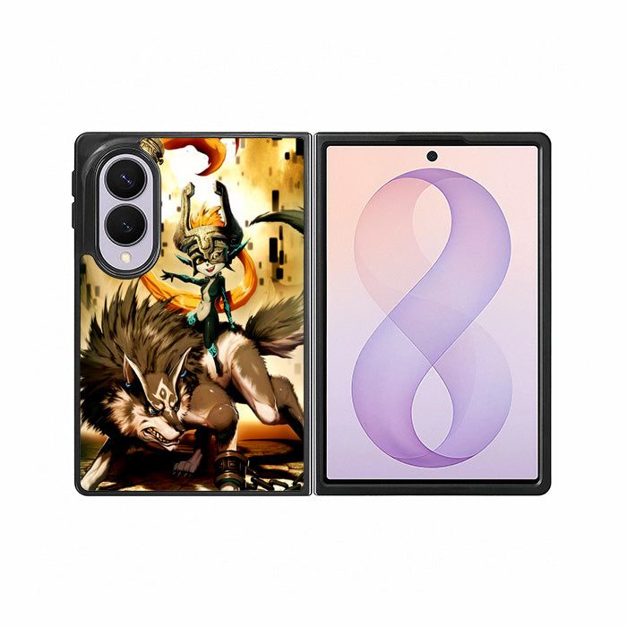 Zelda and wolf twilight princess Samsung Galaxy Z Fold 8 Case BC1111