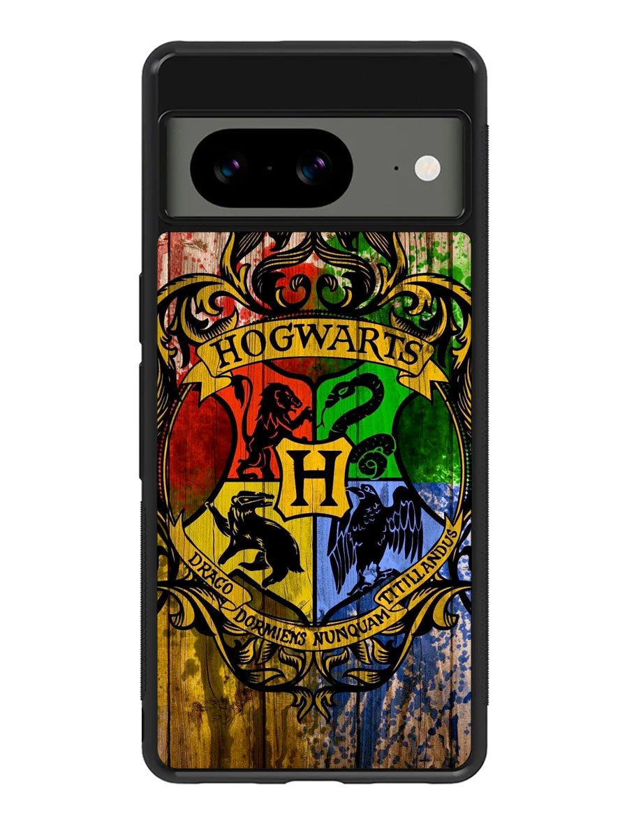 Harry Potter Hogwarts Logo wood Google Pixel 8a Case