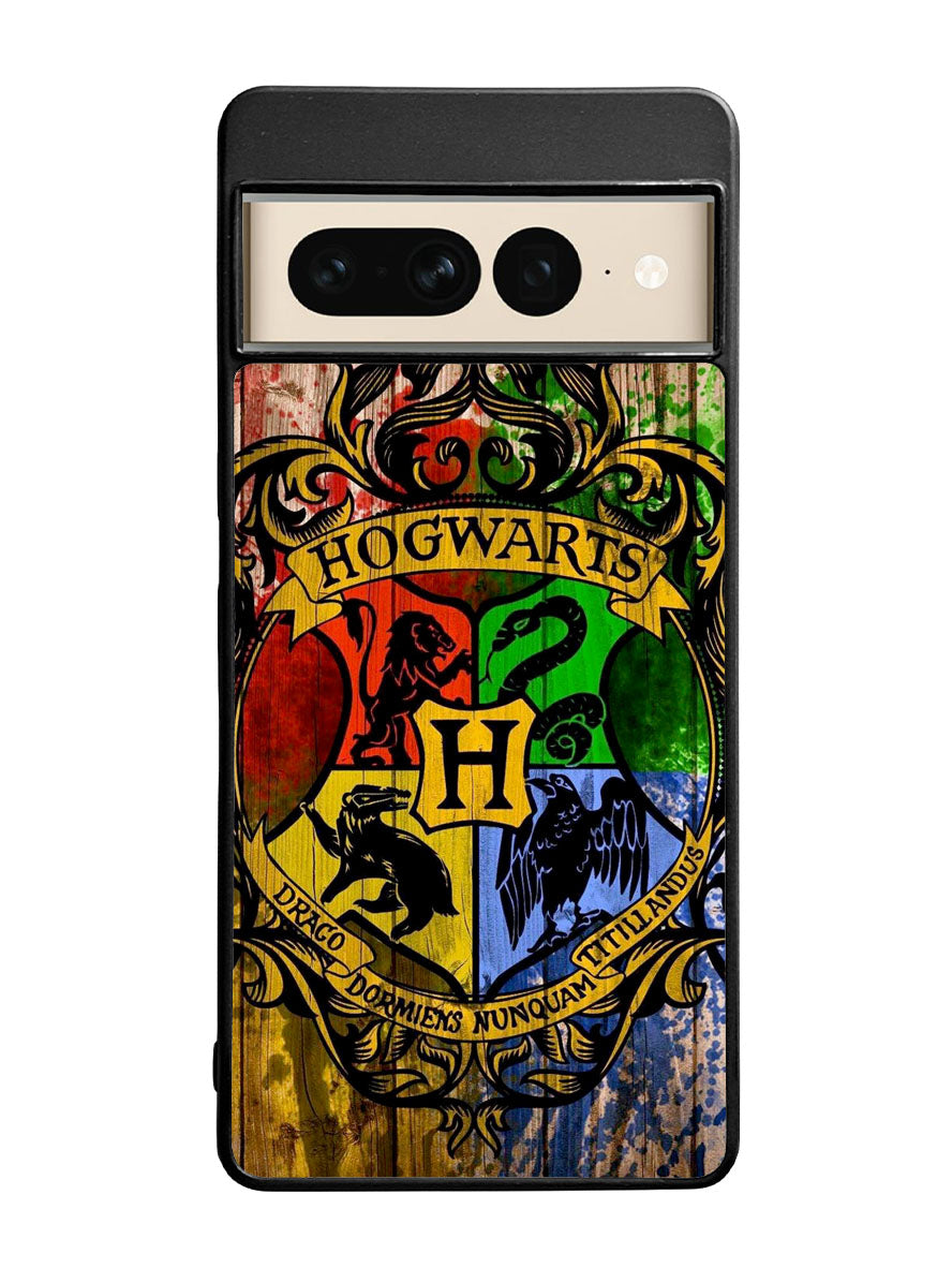 Harry Potter Hogwarts Logo wood Google Pixel 7 Pro Case