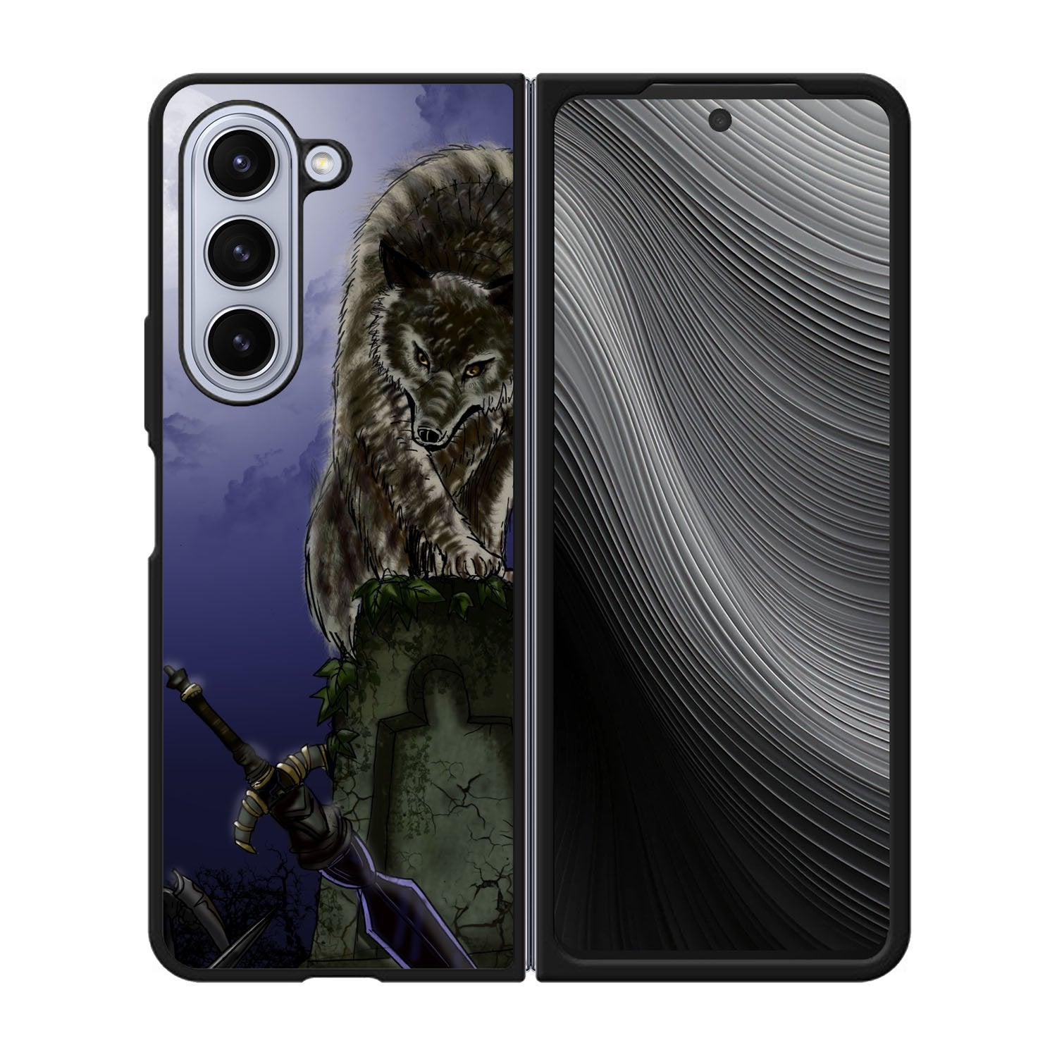 great grey wolf sif puppy Case Samsung Galaxy z Fold 5 5G BC1115