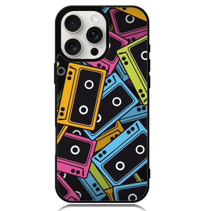 Multicolor Cassette Tape Z0579 iPhone 16 Pro Max Case