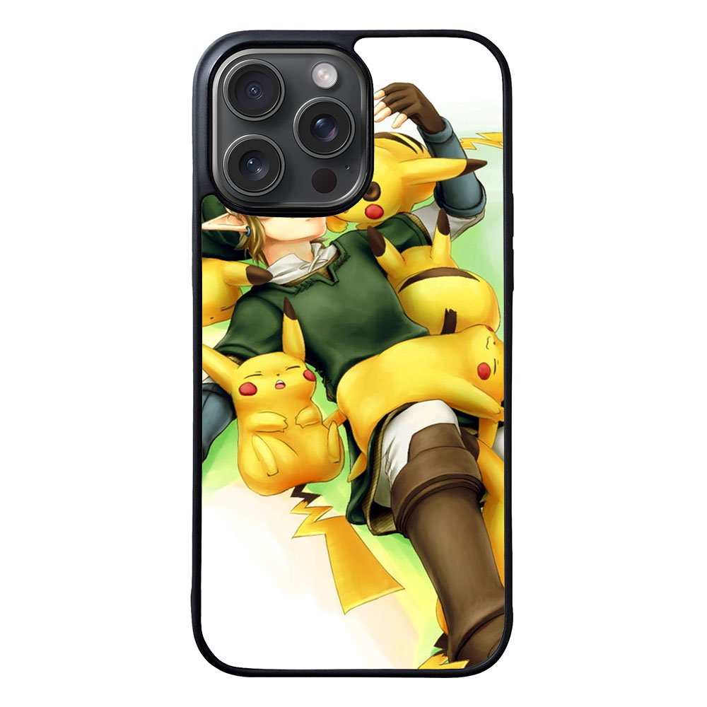 zelda with pikachu pokemon Case iPhone 15 Pro BC1139