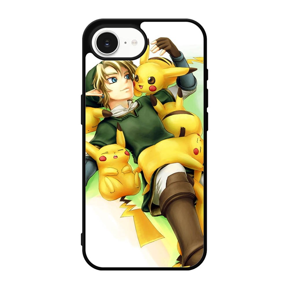 zelda with pikachu pokemon iPhone 16e Case BC1139