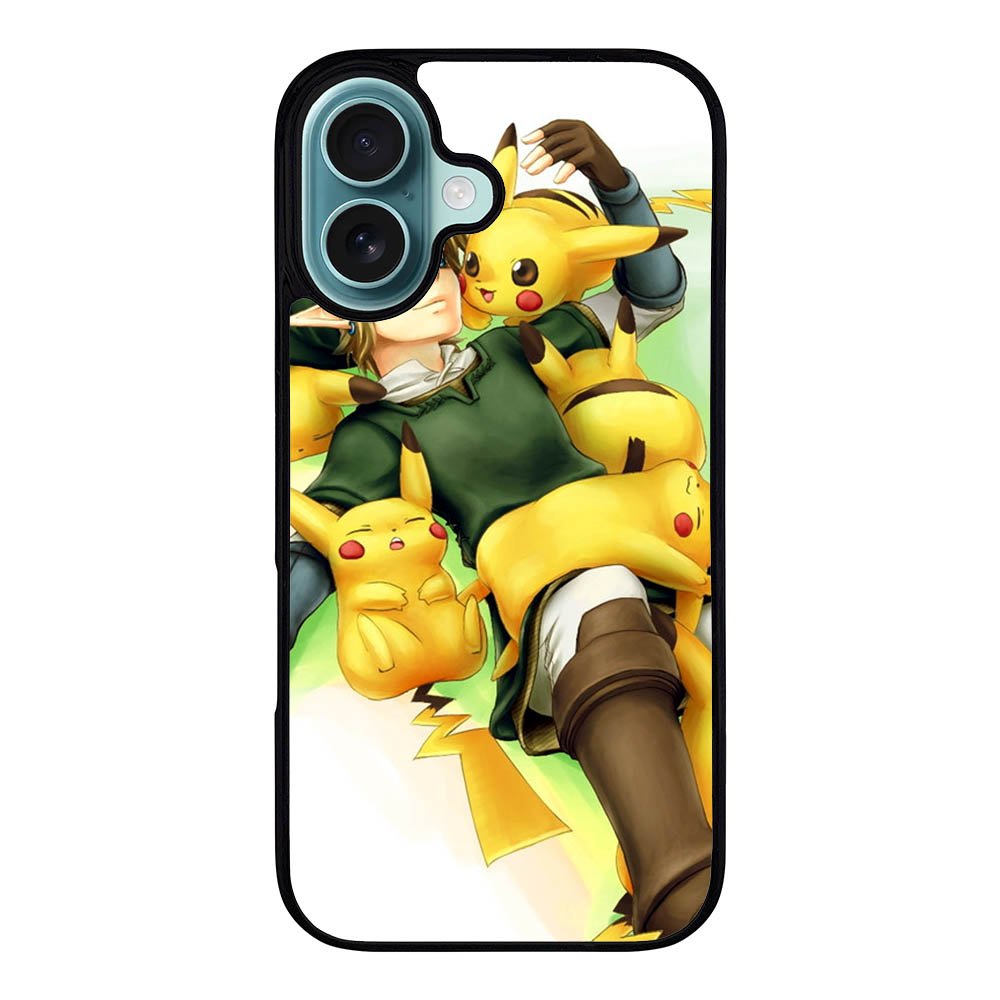 zelda with pikachu pokemon Case iPhone 16 Plus BC1139