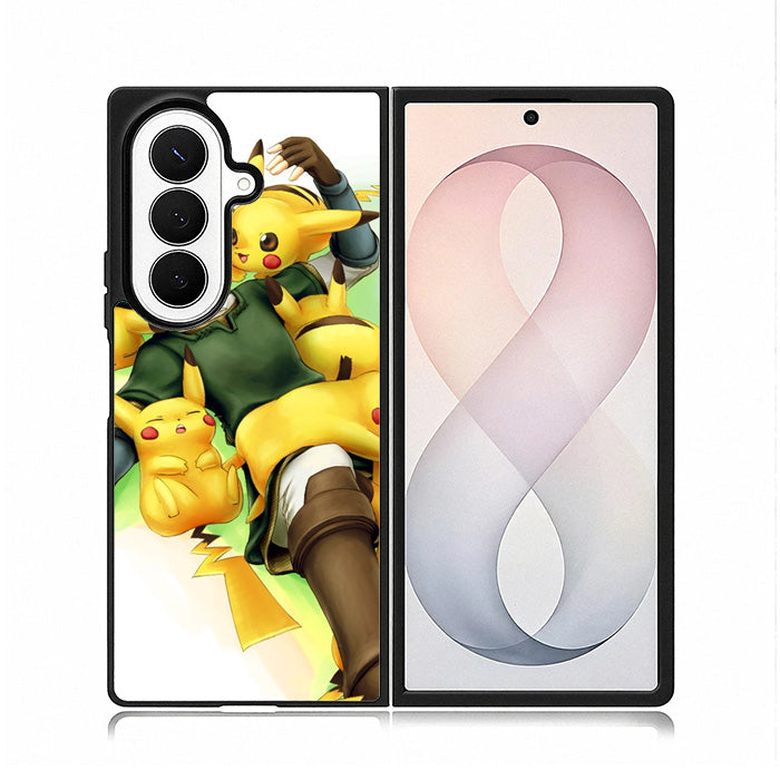 zelda with pikachu pokemon Samsung Galaxy Z Fold 8 Ultra Case BC1139