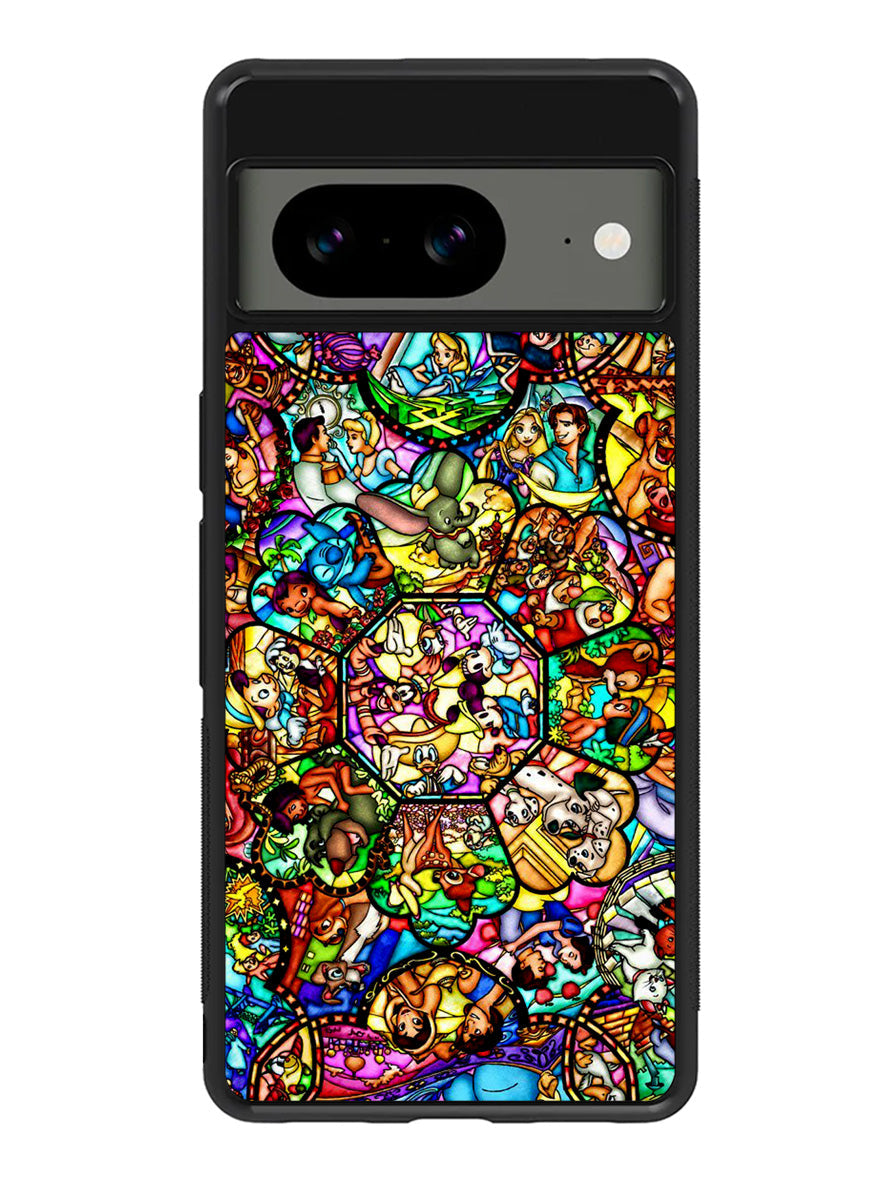 All Disney Heroes Stained Glass Google Pixel 8a Case