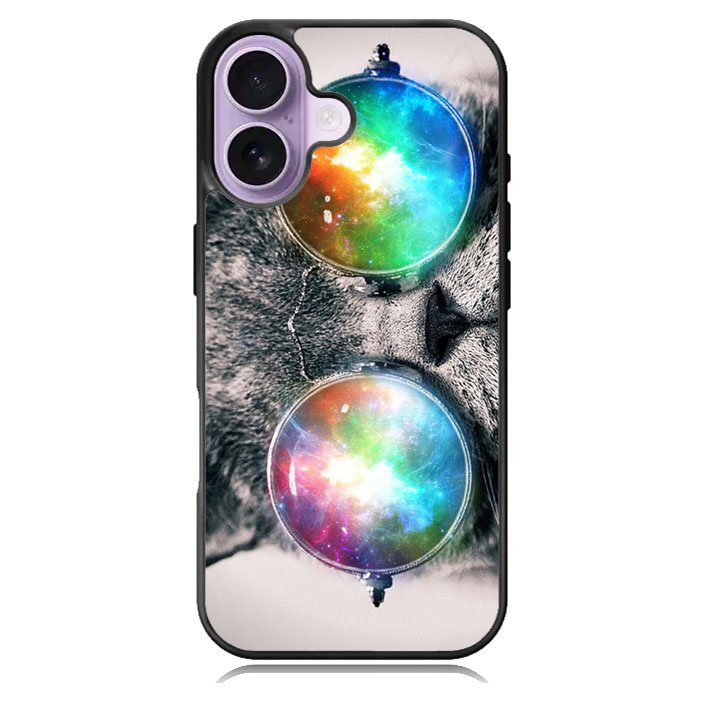 space cat glasses iPhone 17 Case BC1166